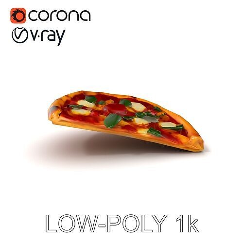 Margherita Artisan Pizza D Model Pack Low-poly 3D model 5