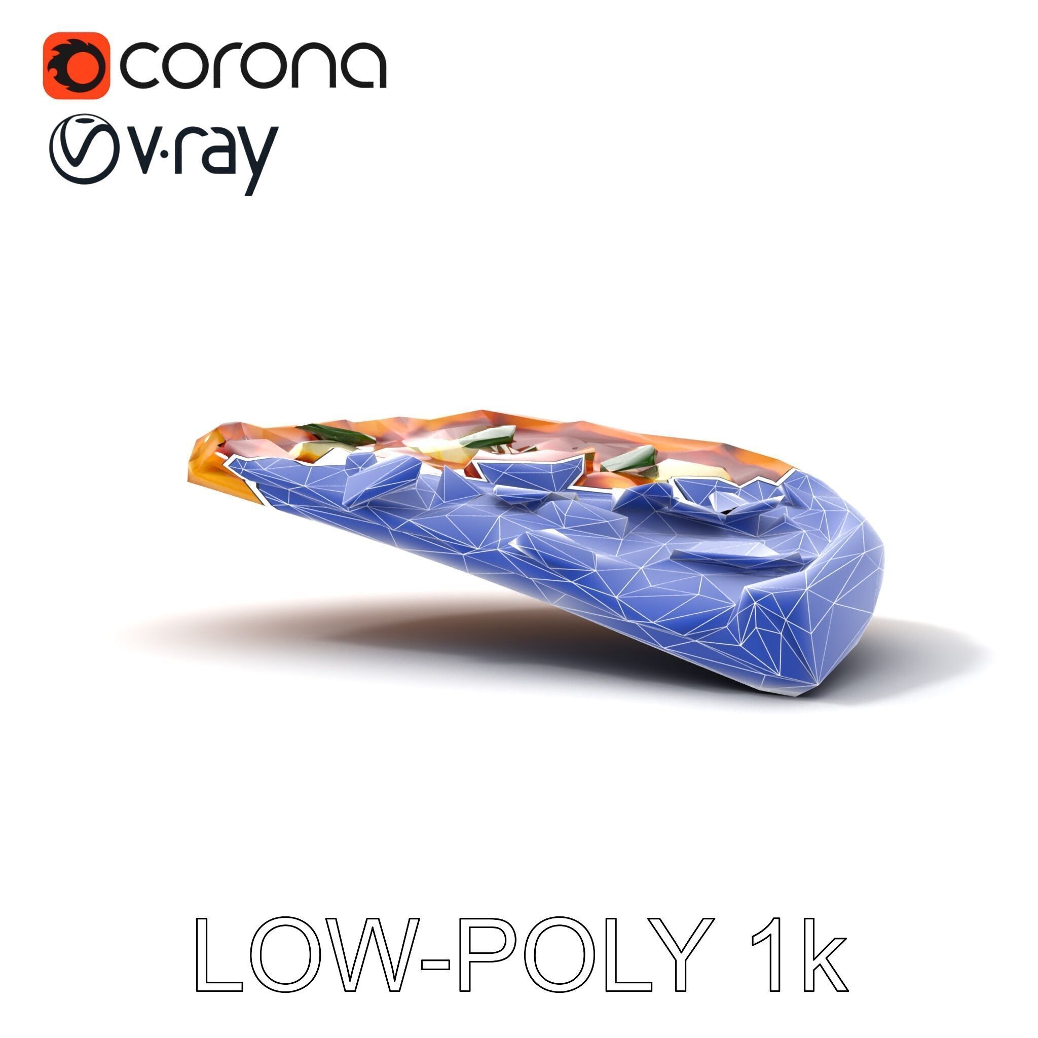 Margherita Artisan Pizza D Model Pack Low-poly 3D model_29