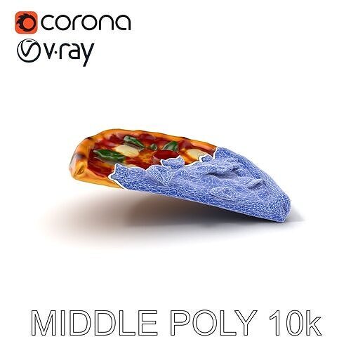 Margherita Artisan Pizza D Model Pack Low-poly 3D model 6