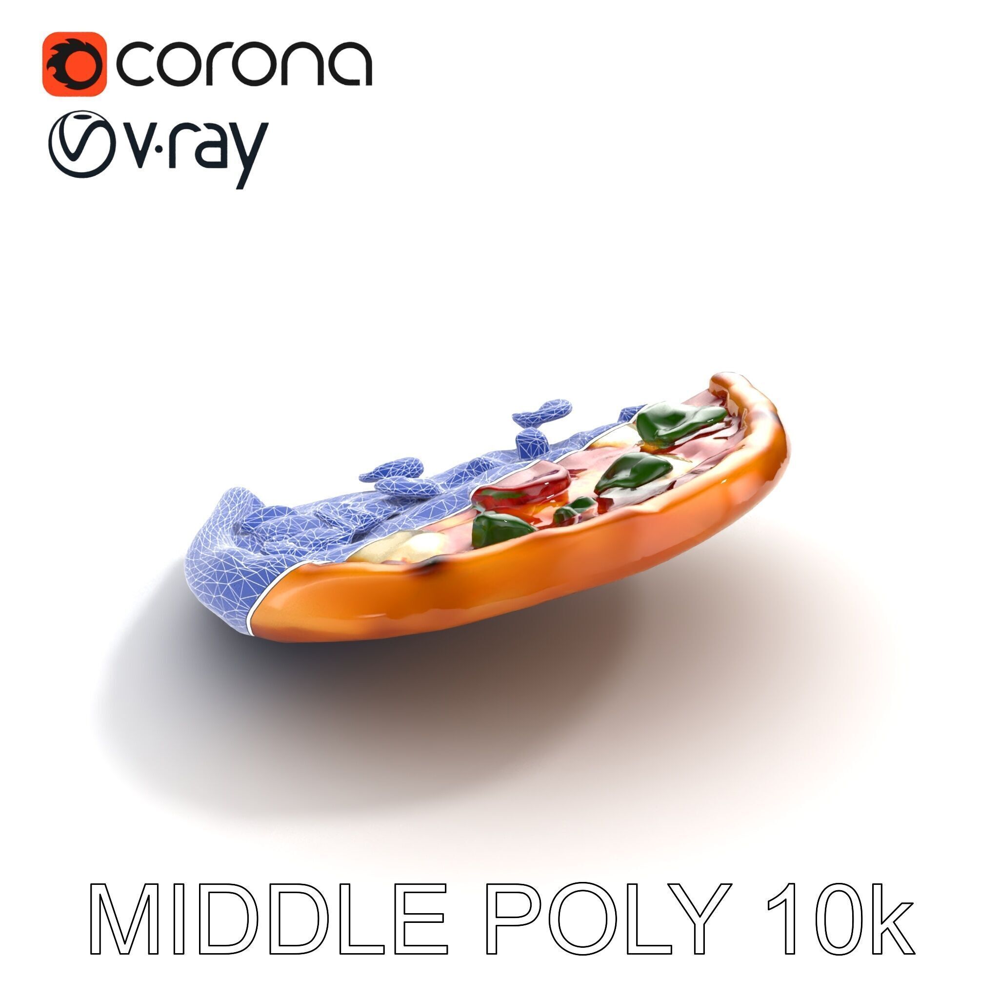 Margherita Artisan Pizza D Model Pack Low-poly 3D model_11