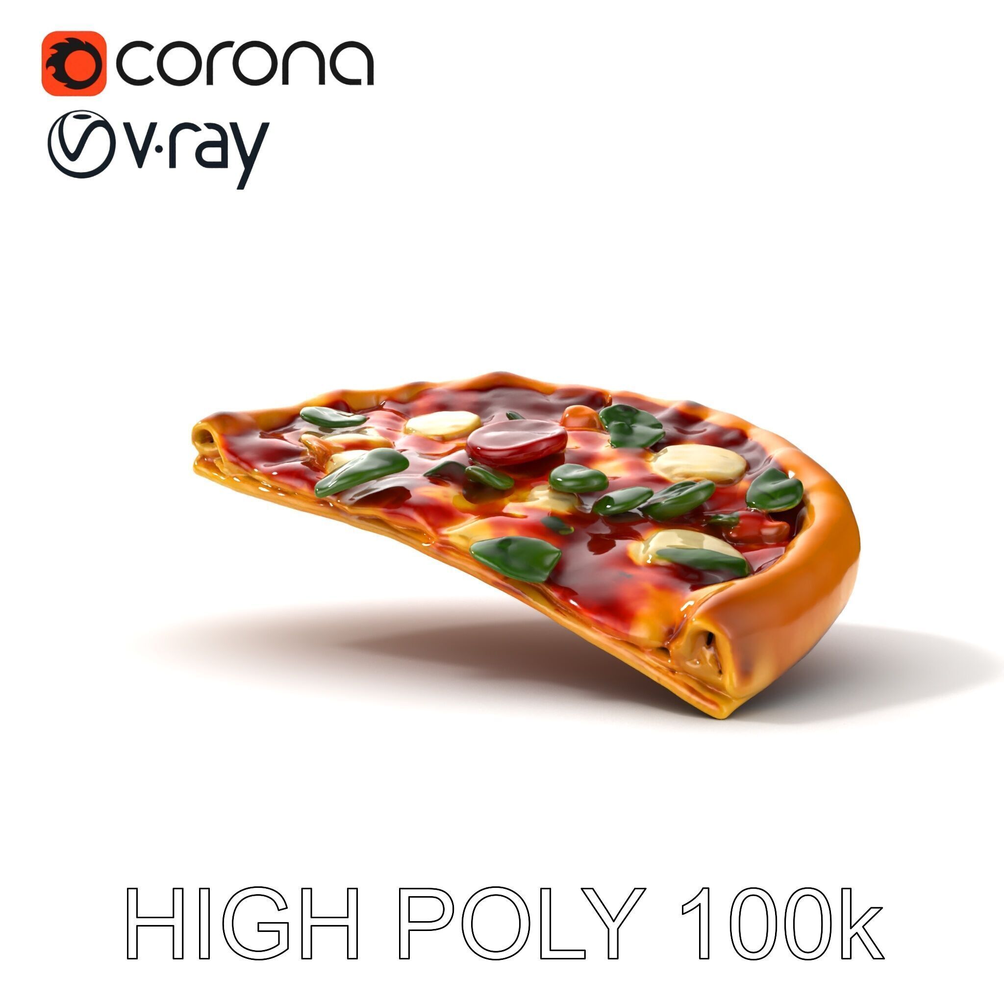 Margherita Artisan Pizza D Model Pack Low-poly 3D model_16