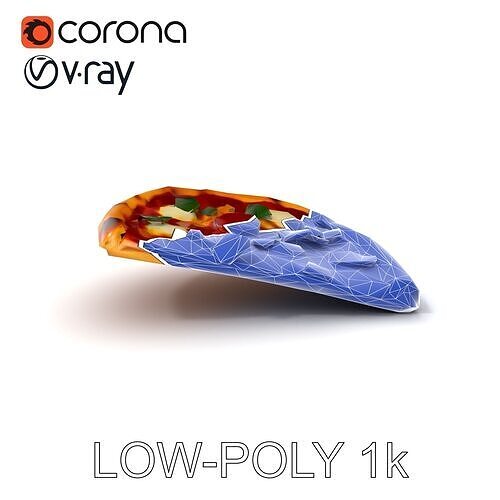 Margherita Artisan Pizza D Model Pack Low-poly 3D model 7