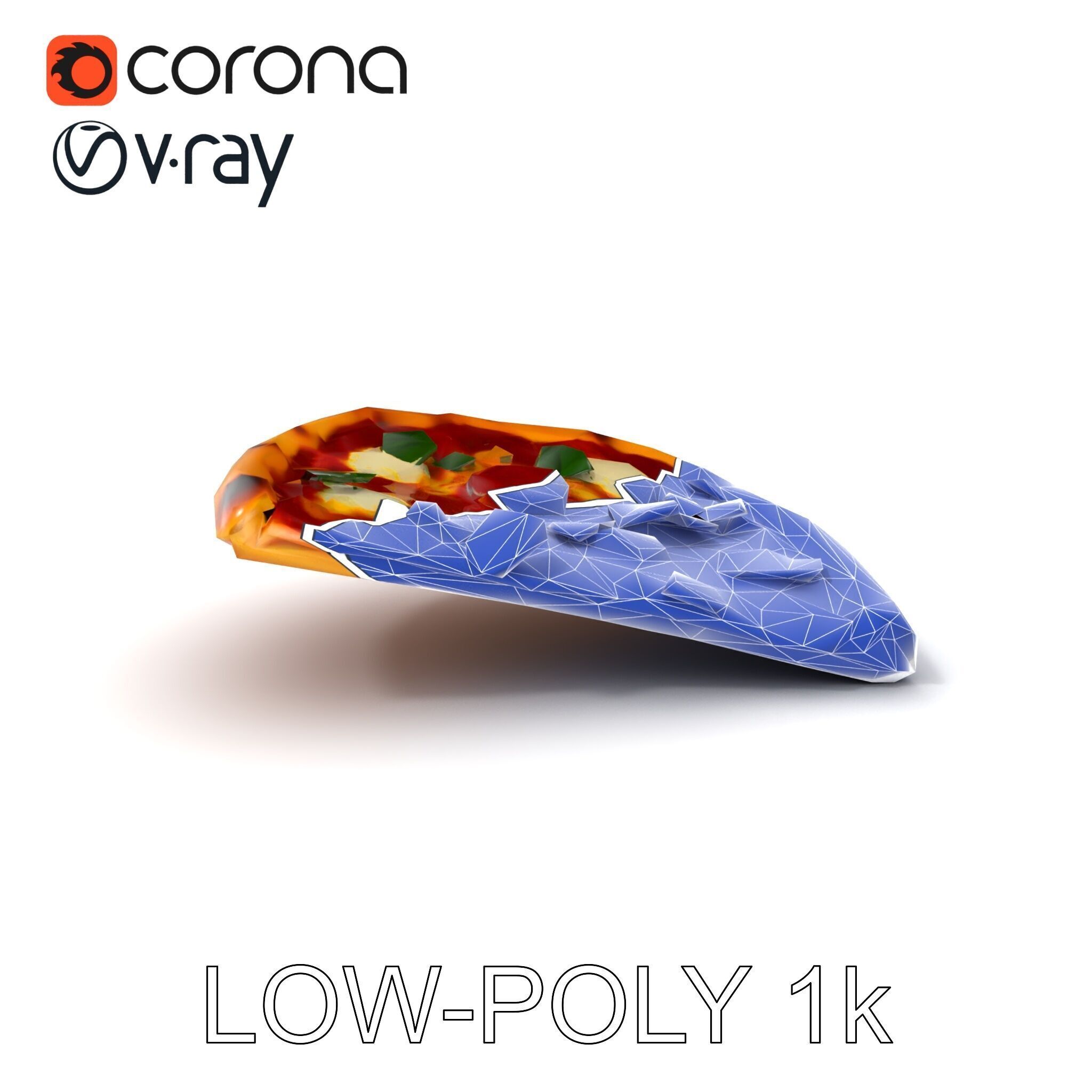 Margherita Artisan Pizza D Model Pack Low-poly 3D model_7