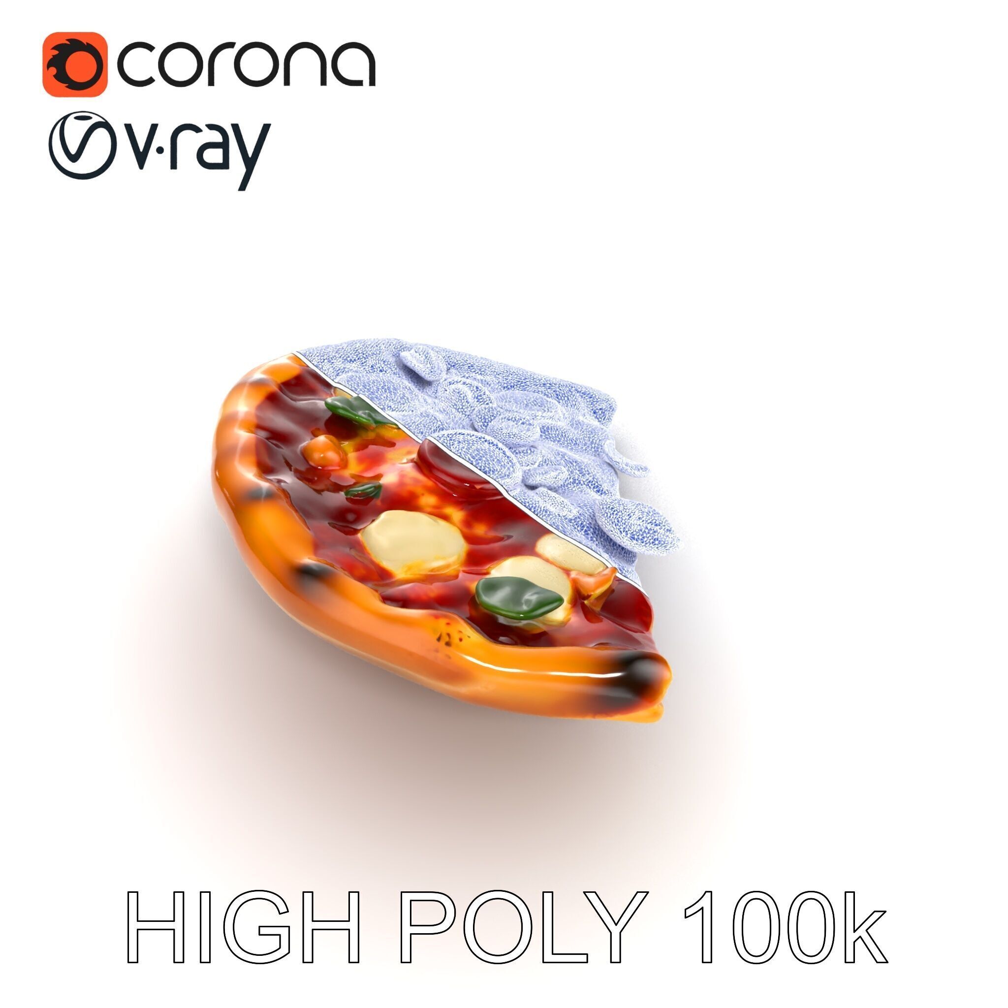 Margherita Artisan Pizza D Model Pack Low-poly 3D model_22