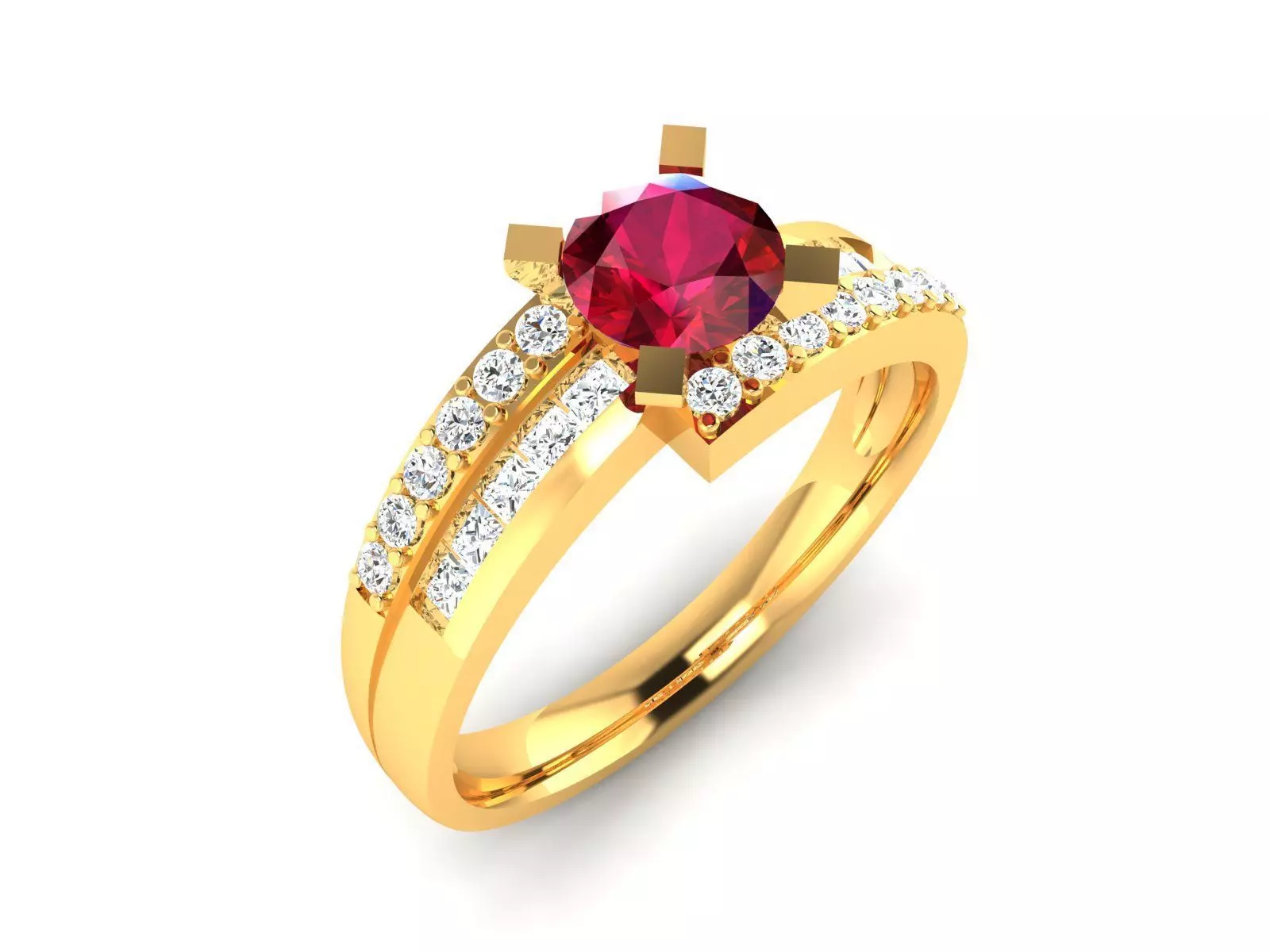 Women Ring Render 3dm STL OBJ FBX Details 3D print model