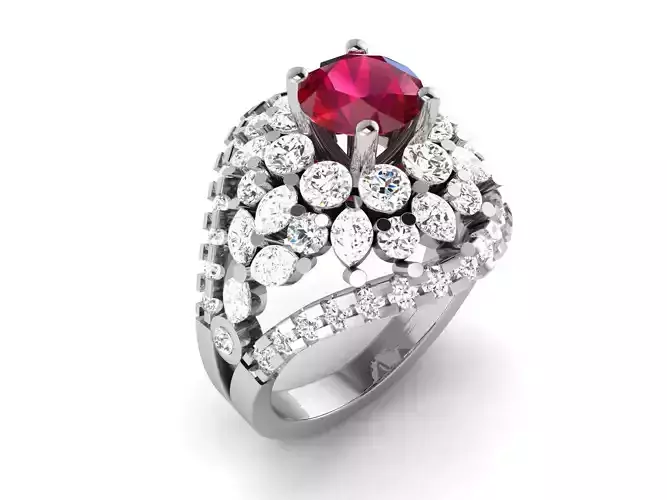 Women Ring  Render 3dm STL OBJ FBX Details