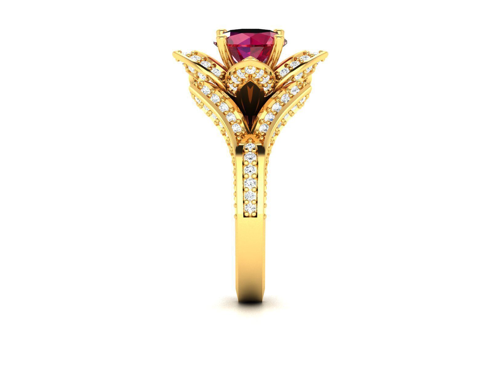 Women Ring Render 3dm STL OBJ FBX Details 3D print model_6