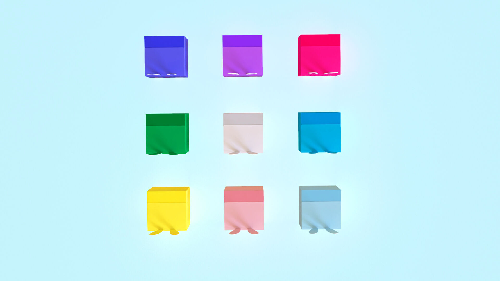 Low-Poly Easter Gift Box 01 Low-poly 3D model_5