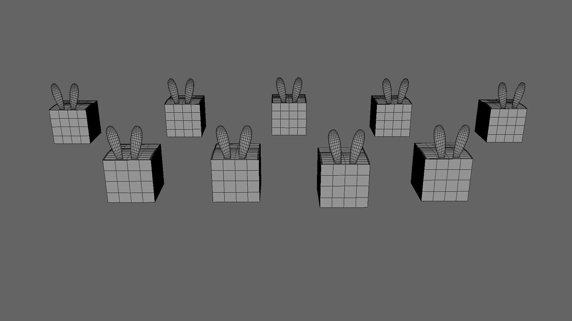 Low-Poly Easter Gift Box 01 Low-poly 3D model_6