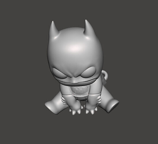 Chibhi Batman angry sitting pose stl for 3d printing 3D print model
