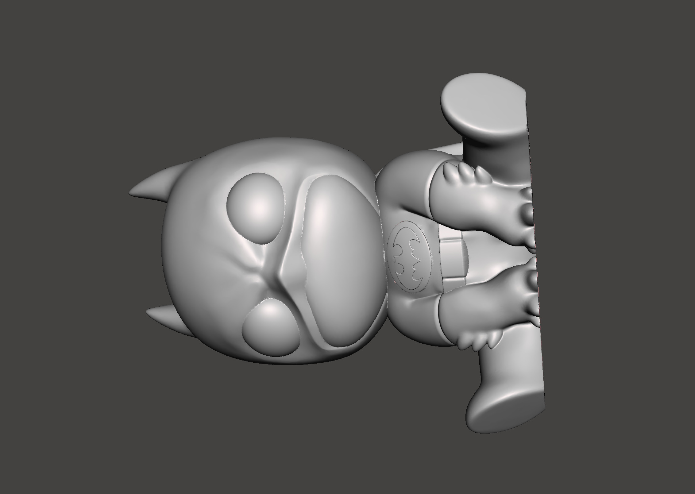 Chibhi Batman angry sitting pose stl for 3d printing 3D print model_2