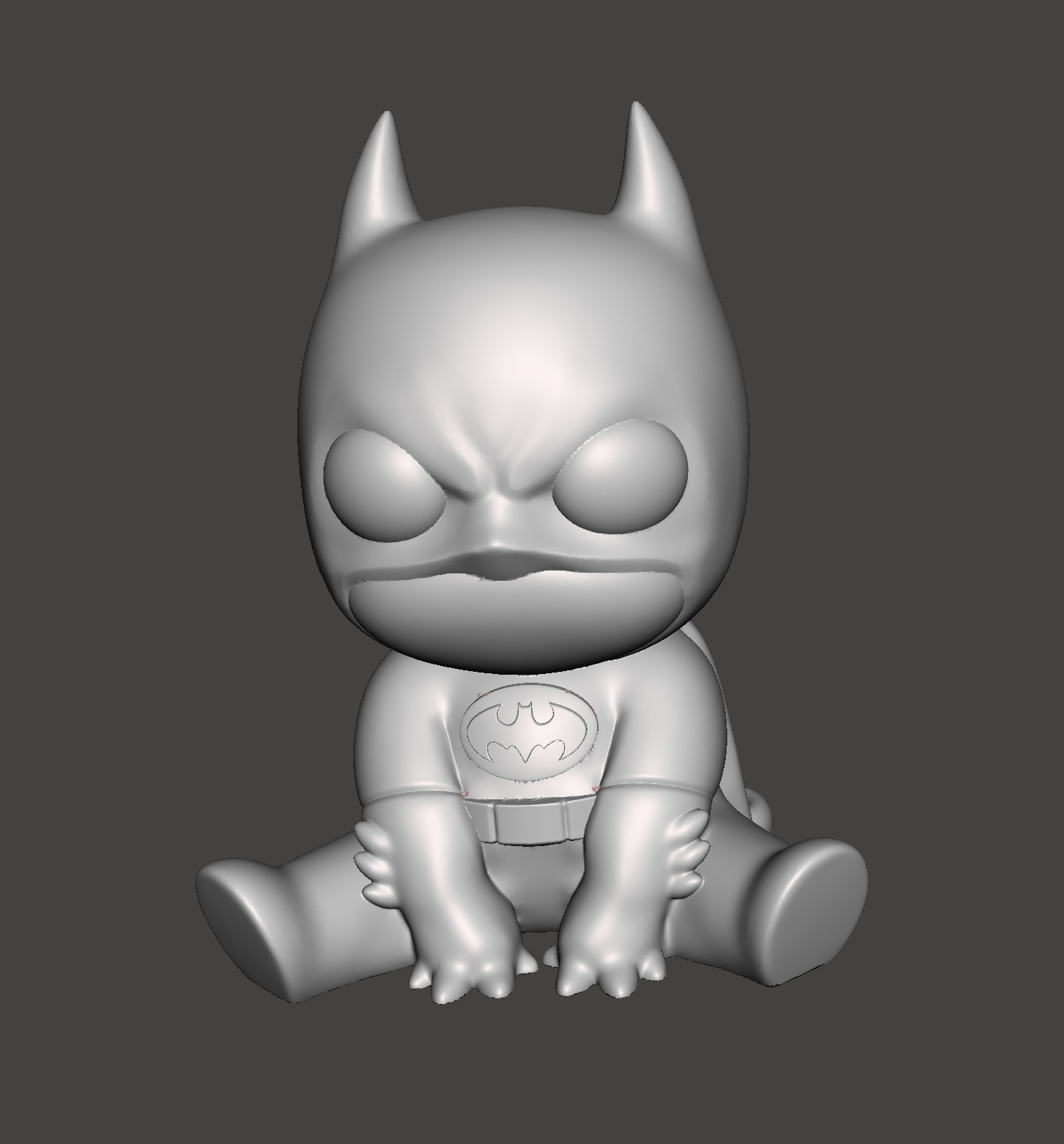 Chibhi Batman angry sitting pose stl for 3d printing 3D print model_1