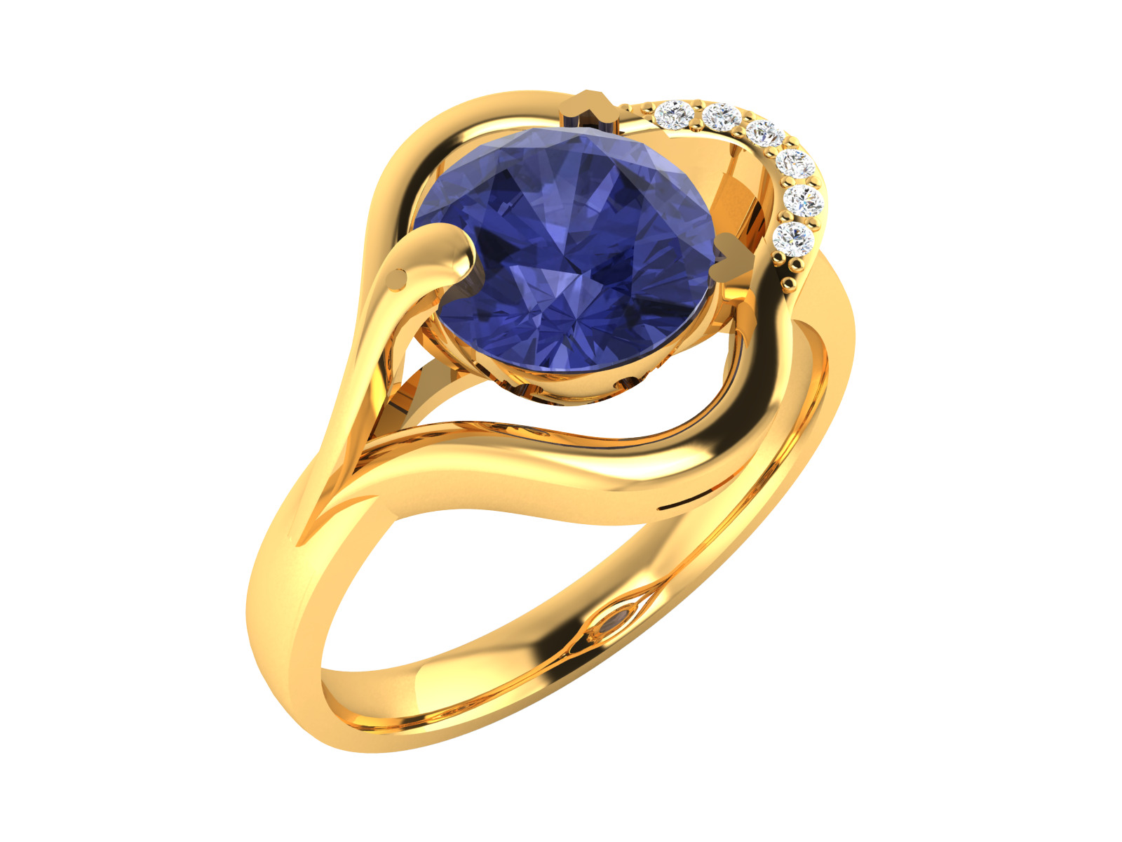 Women Ring Render 3dm STL OBJ FBX Details 3D print model_7