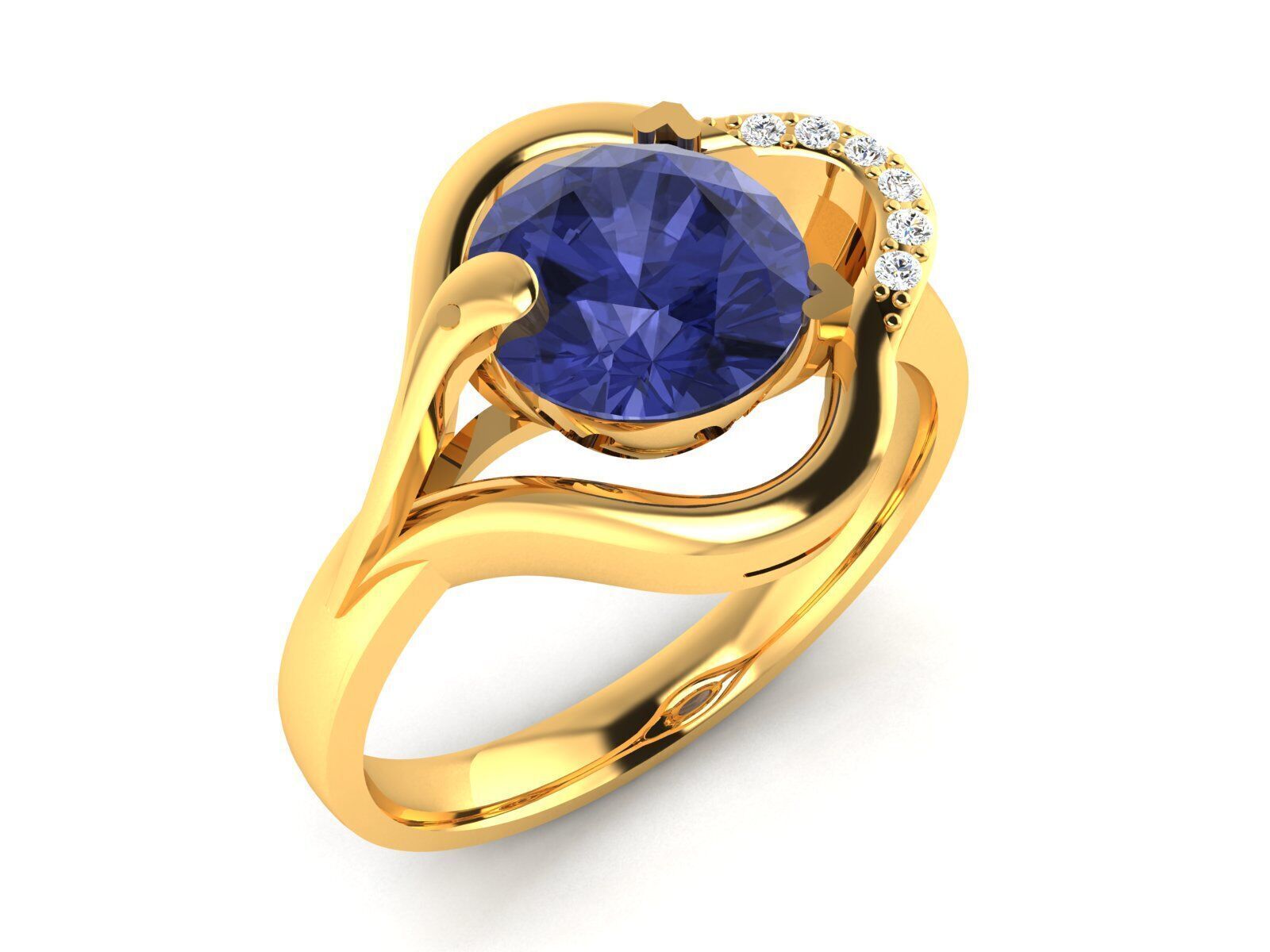 Women Ring Render 3dm STL OBJ FBX Details 3D print model_6