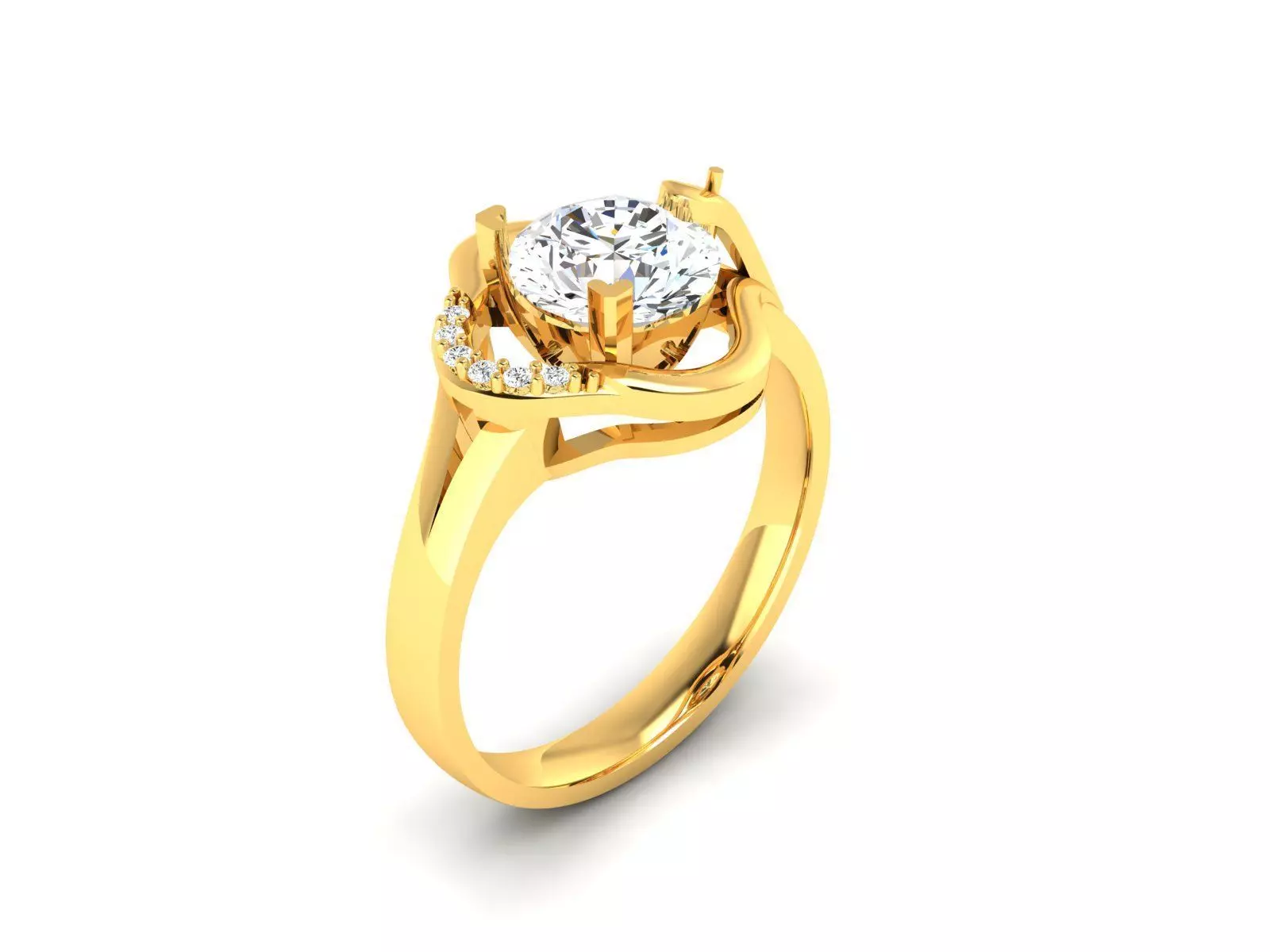 Women Ring Render 3dm STL OBJ FBX Details 3D print model_0