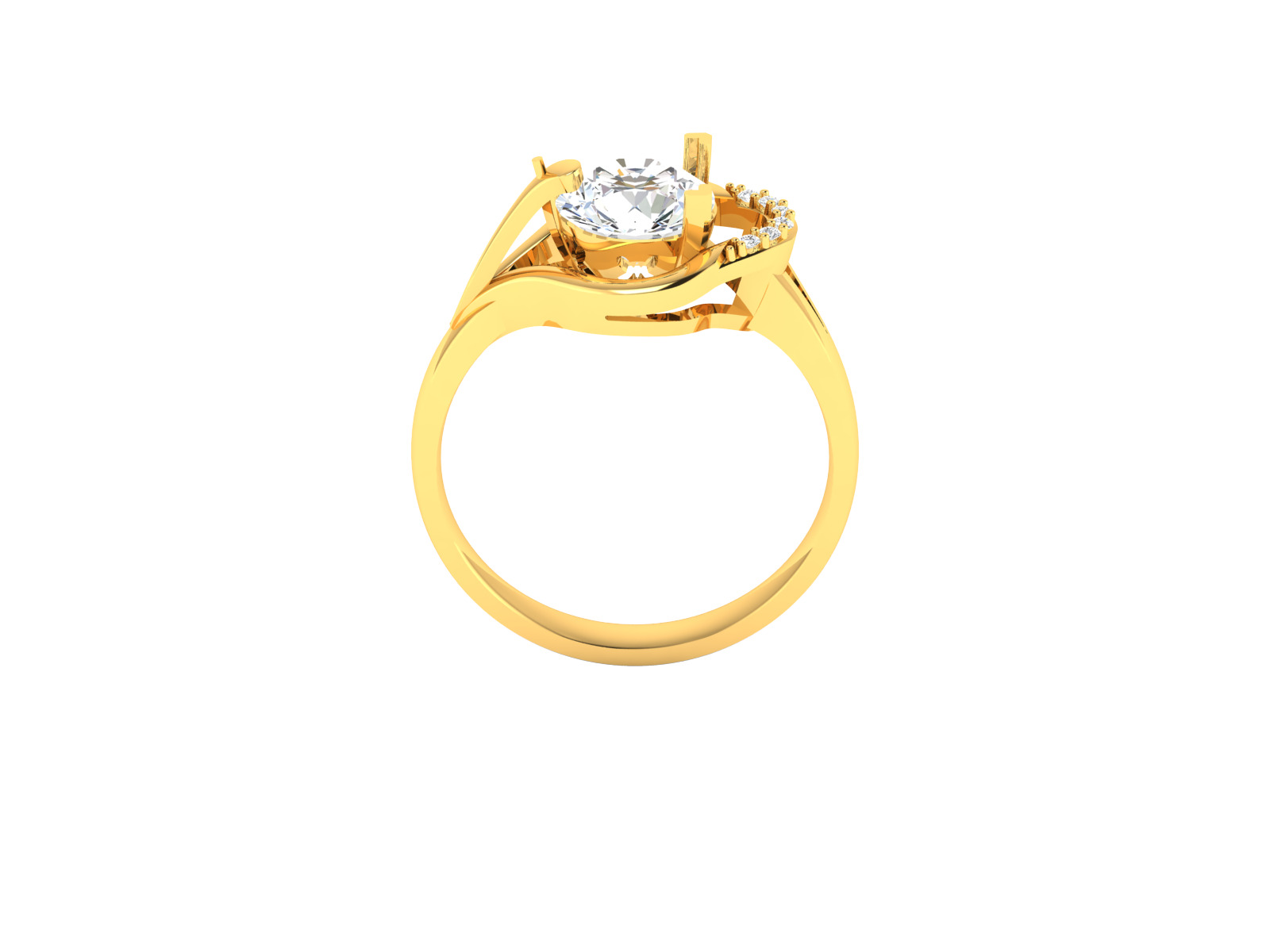 Women Ring Render 3dm STL OBJ FBX Details 3D print model_3
