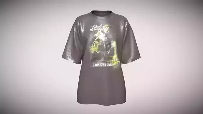 Ladies Tops-Downtown In Low Poly