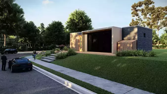 Villa-Casa Scene-Modern Villa 3D model