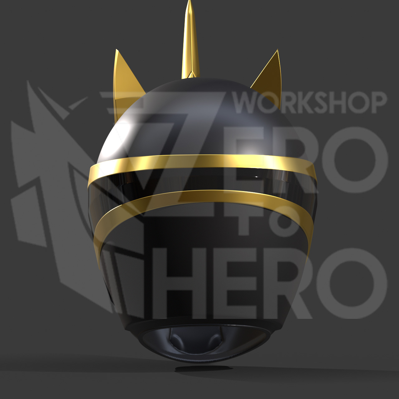 No1 Sentai Gozyuger - Gozyuger Black Helmet 3D print model_4