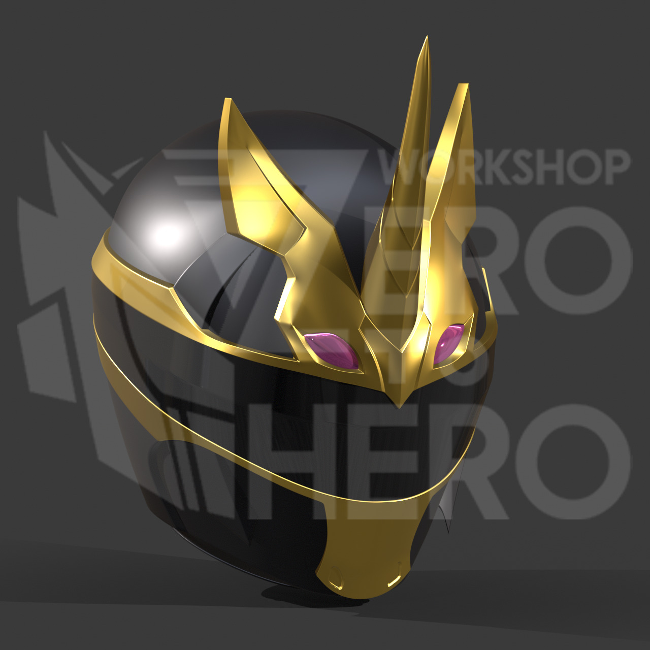 No1 Sentai Gozyuger - Gozyuger Black Helmet 3D print model_3