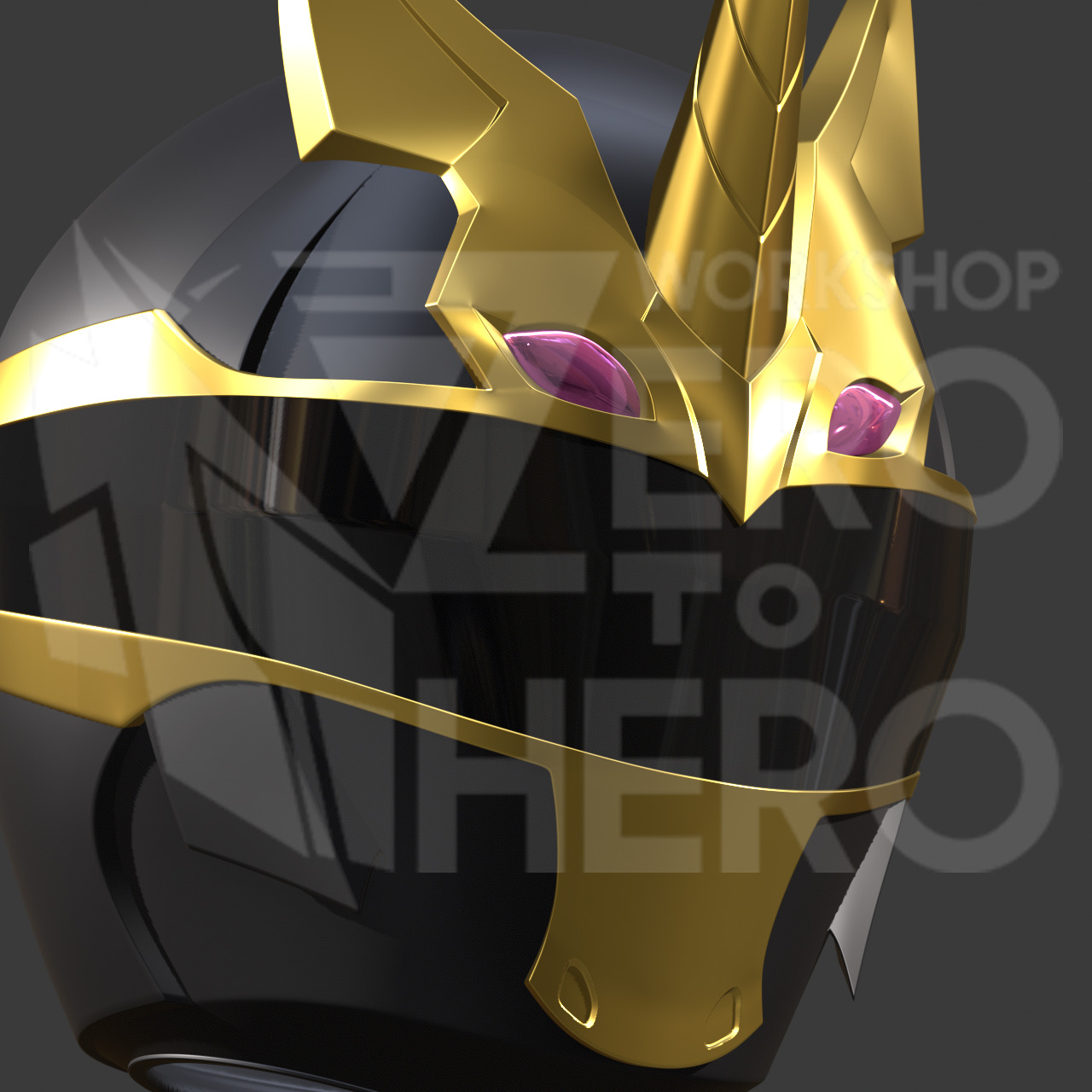 No1 Sentai Gozyuger - Gozyuger Black Helmet 3D print model_5