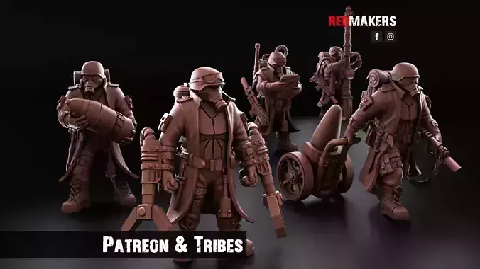 Steel Guard - Artillery crew of the Imperial Force 3D print model