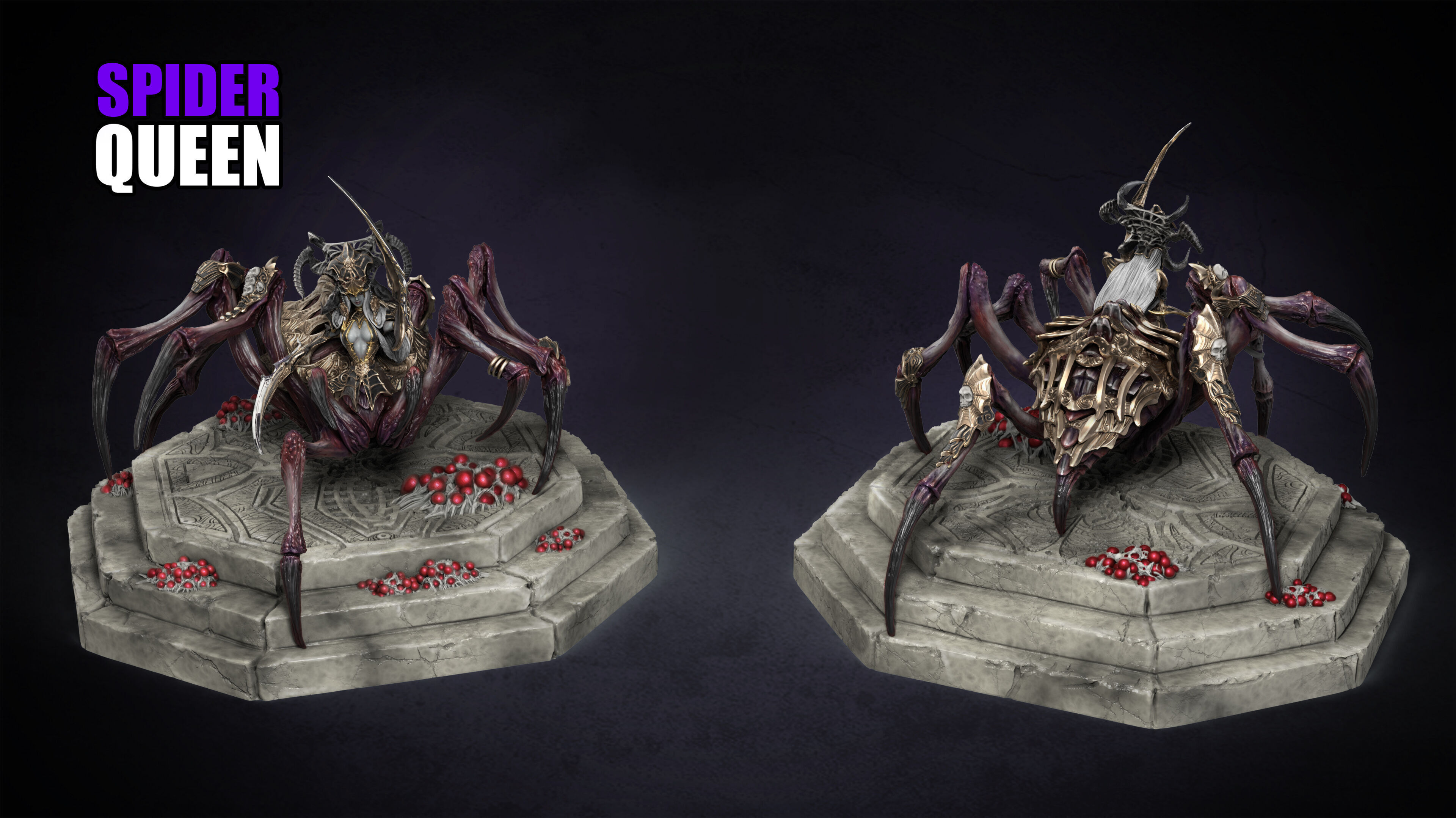 Spider Queen Army 3D print model_1