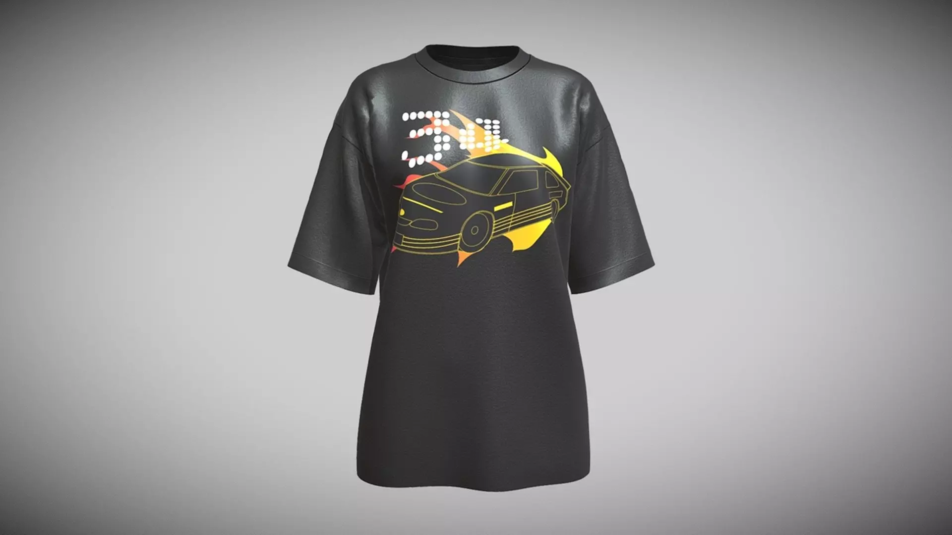 Ladies Tops-Electric Burn Up In Low Poly Low-poly 3D model