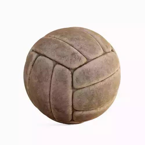 Old Leather Volleyball Ball 05