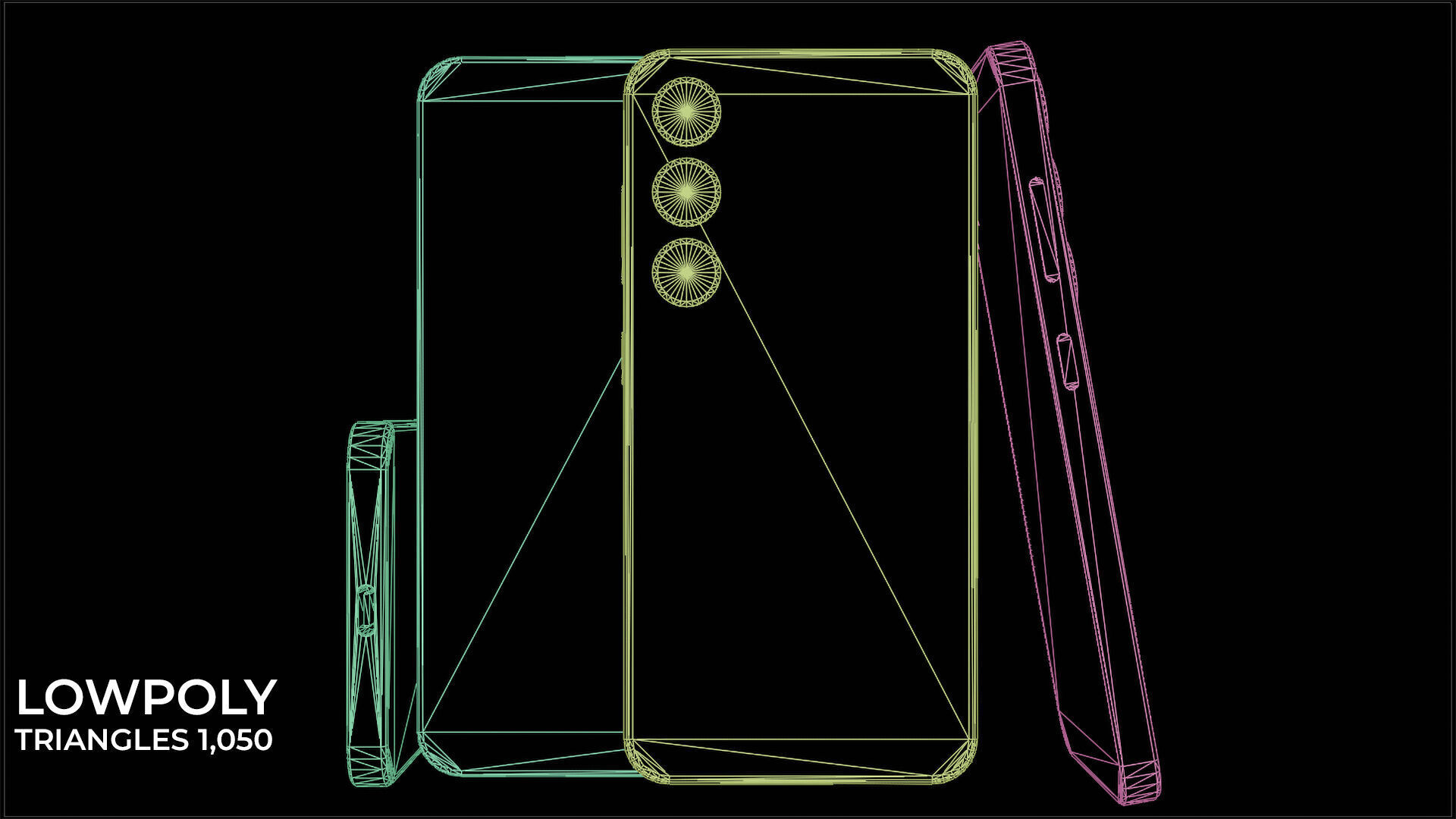 Samsung S24 Free low-poly 3D model_4