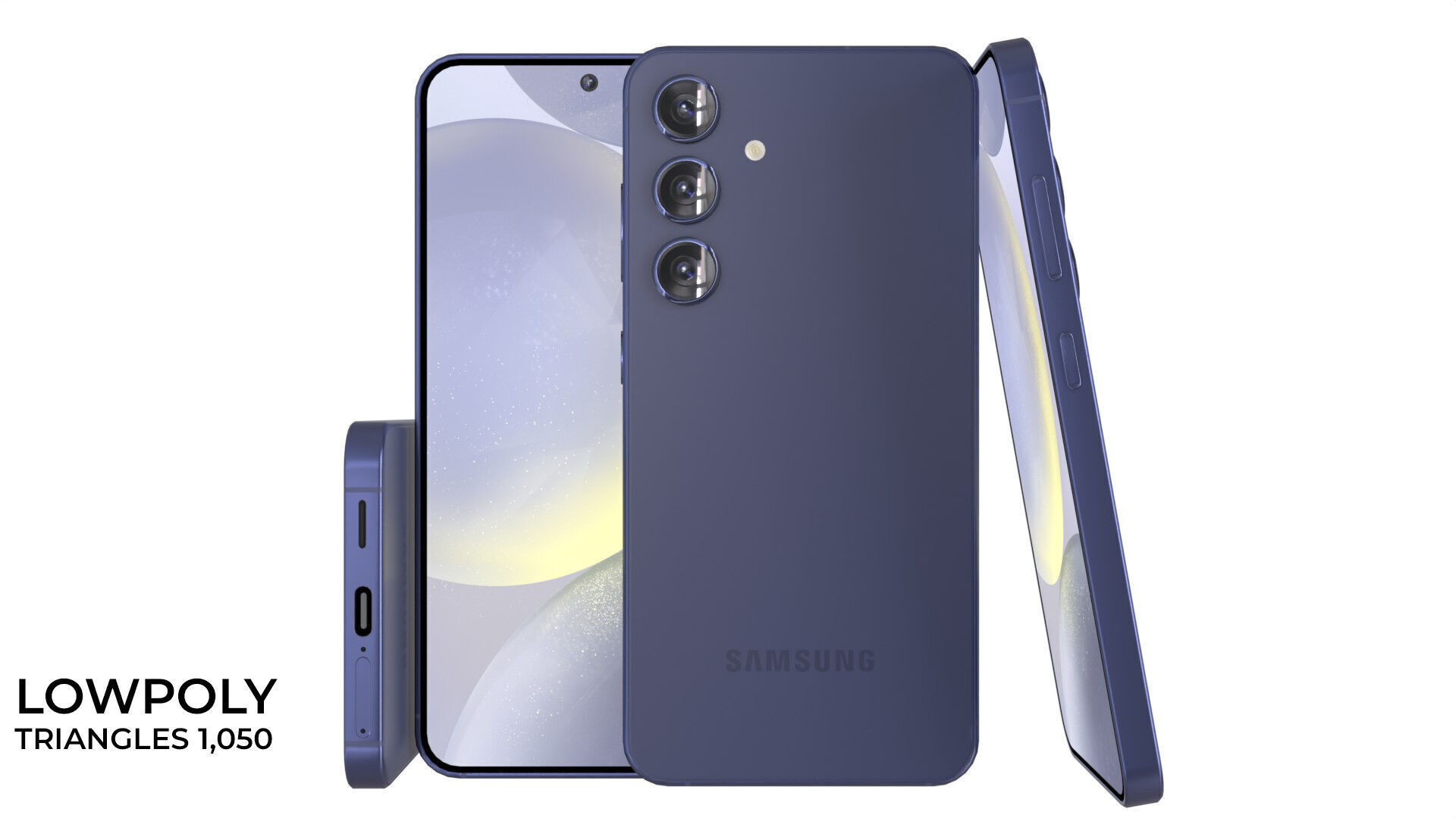 Samsung S24 Free low-poly 3D model_2