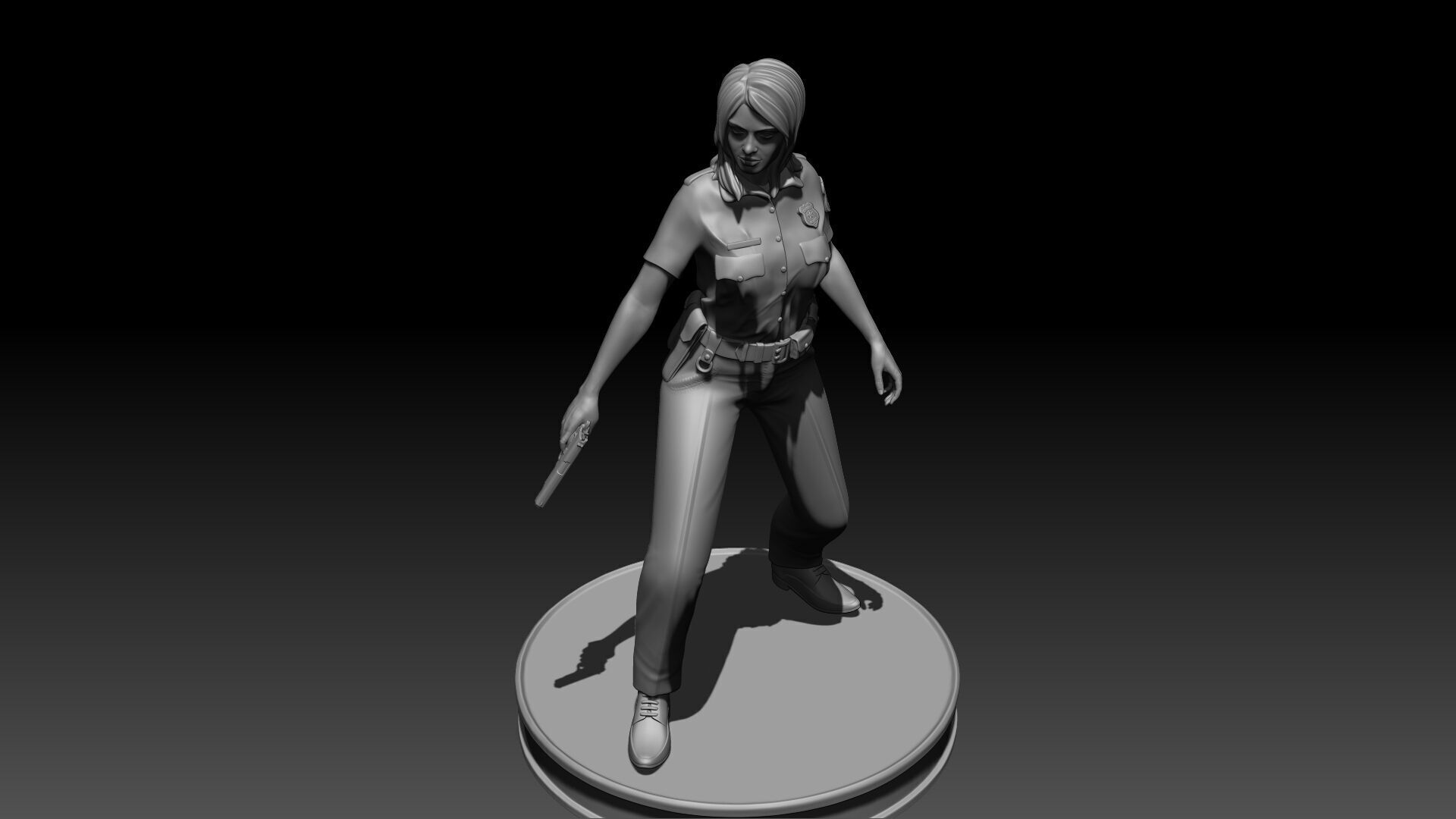  Police Girl for 3d Print 3D print model_4