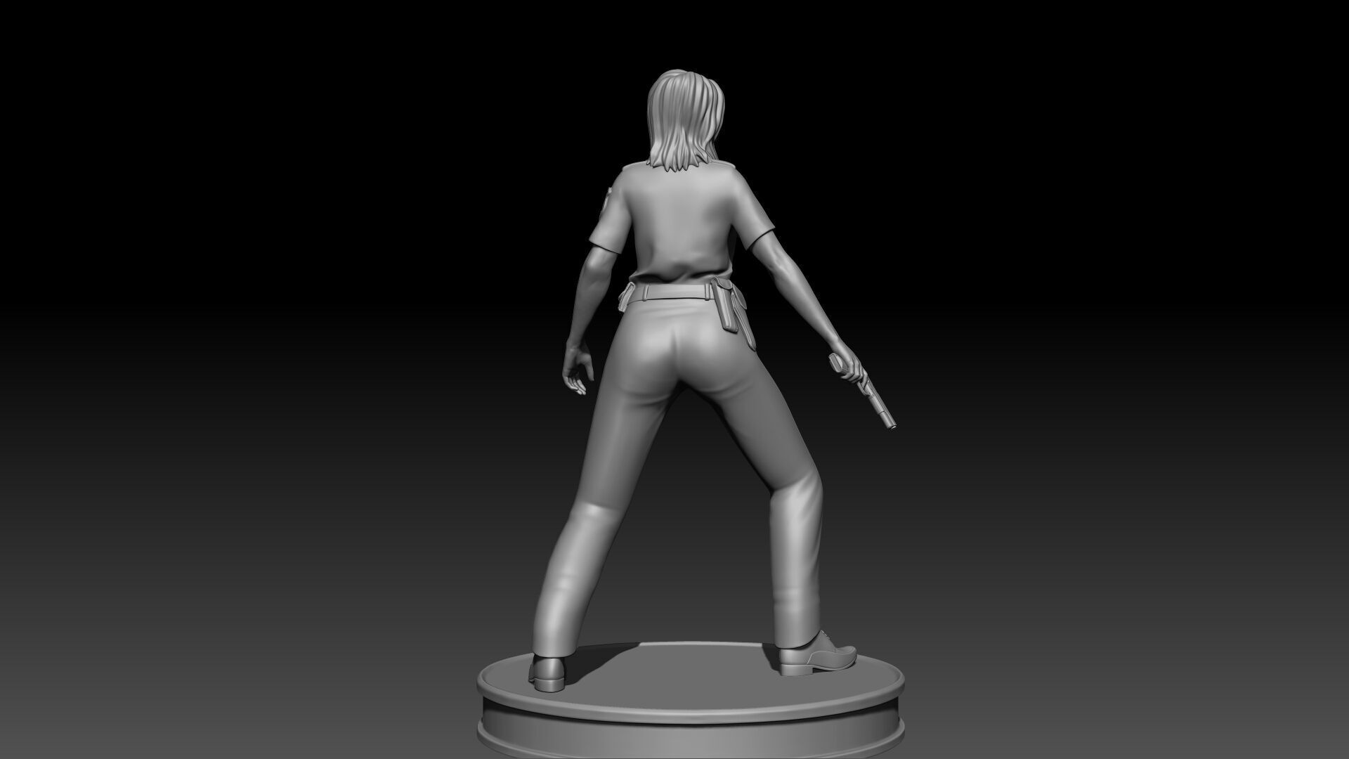 Police Girl for 3d Print 3D print model_10