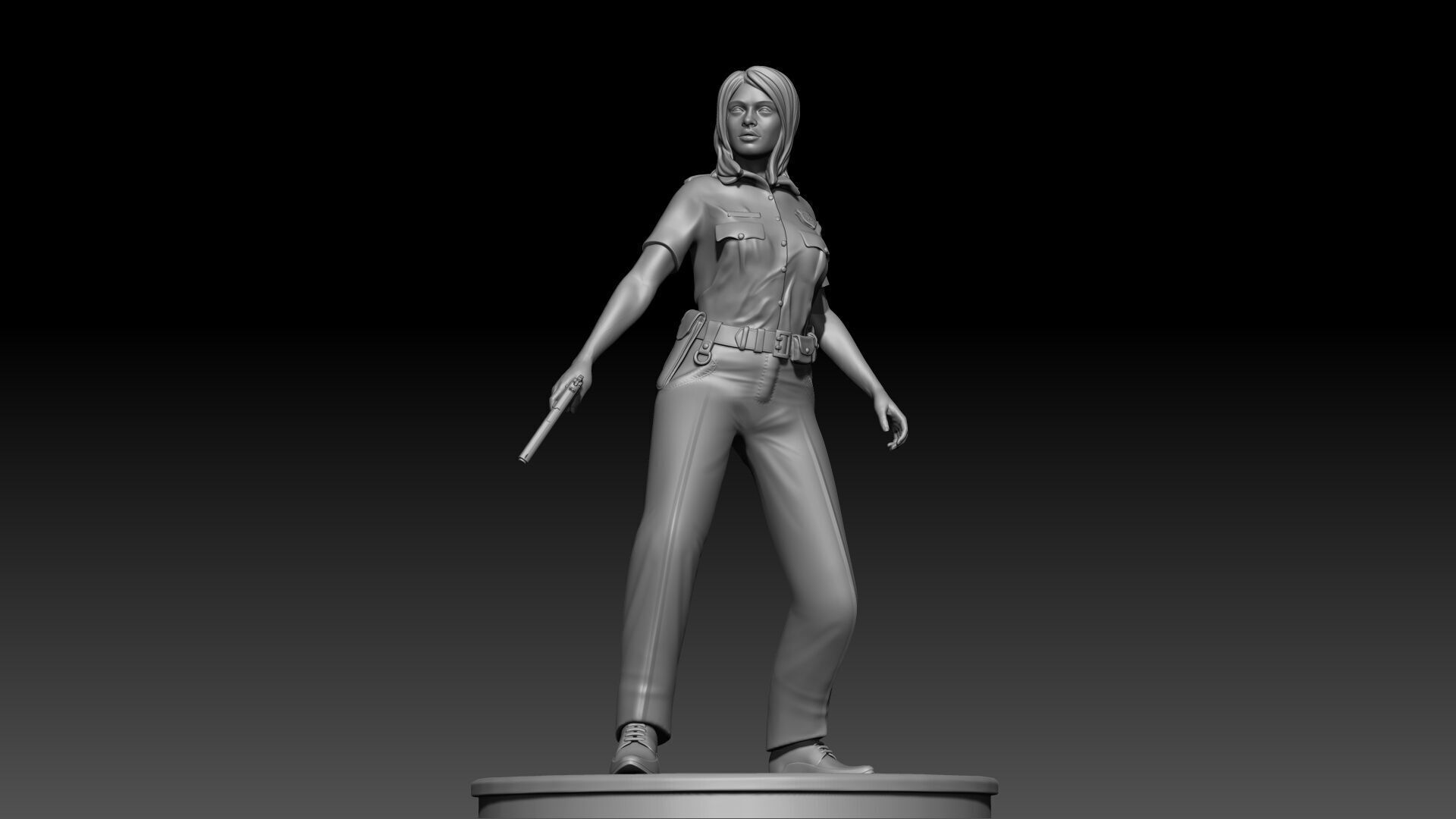  Police Girl for 3d Print 3D print model_21