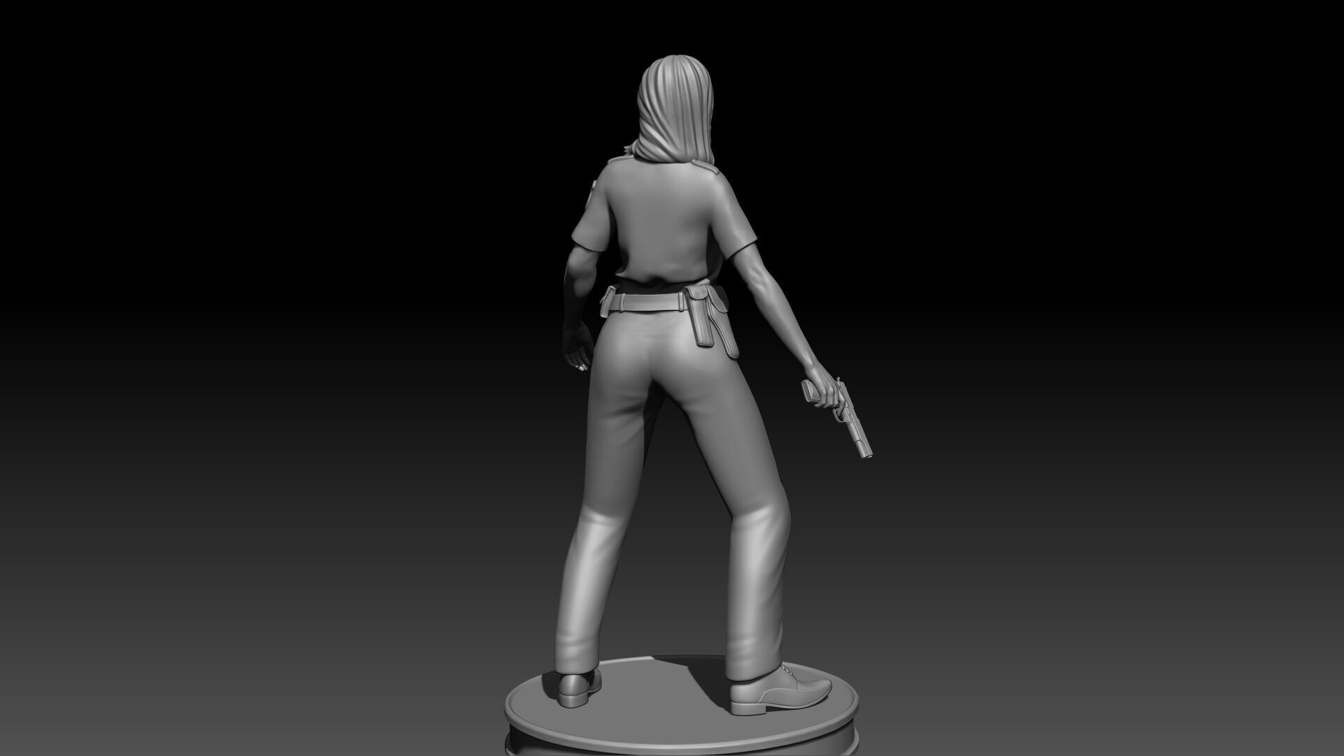  Police Girl for 3d Print 3D print model_16