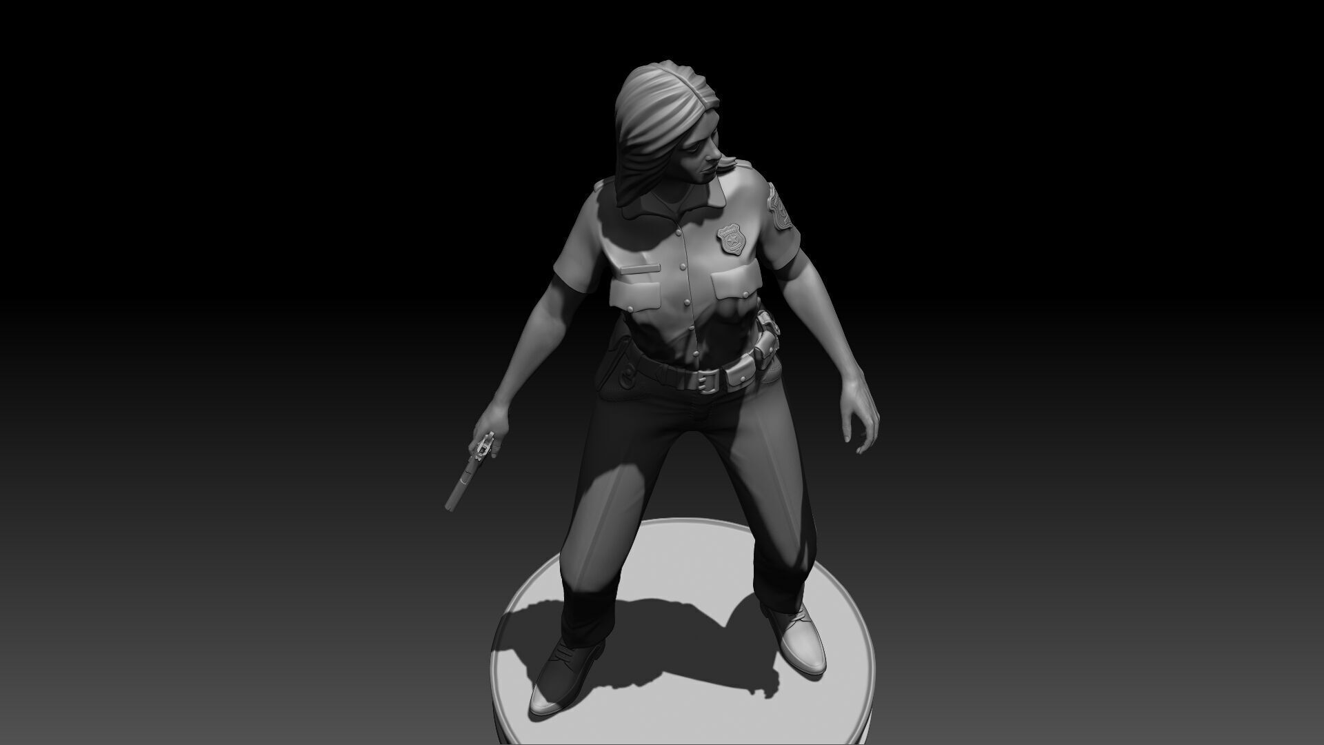  Police Girl for 3d Print 3D print model_18