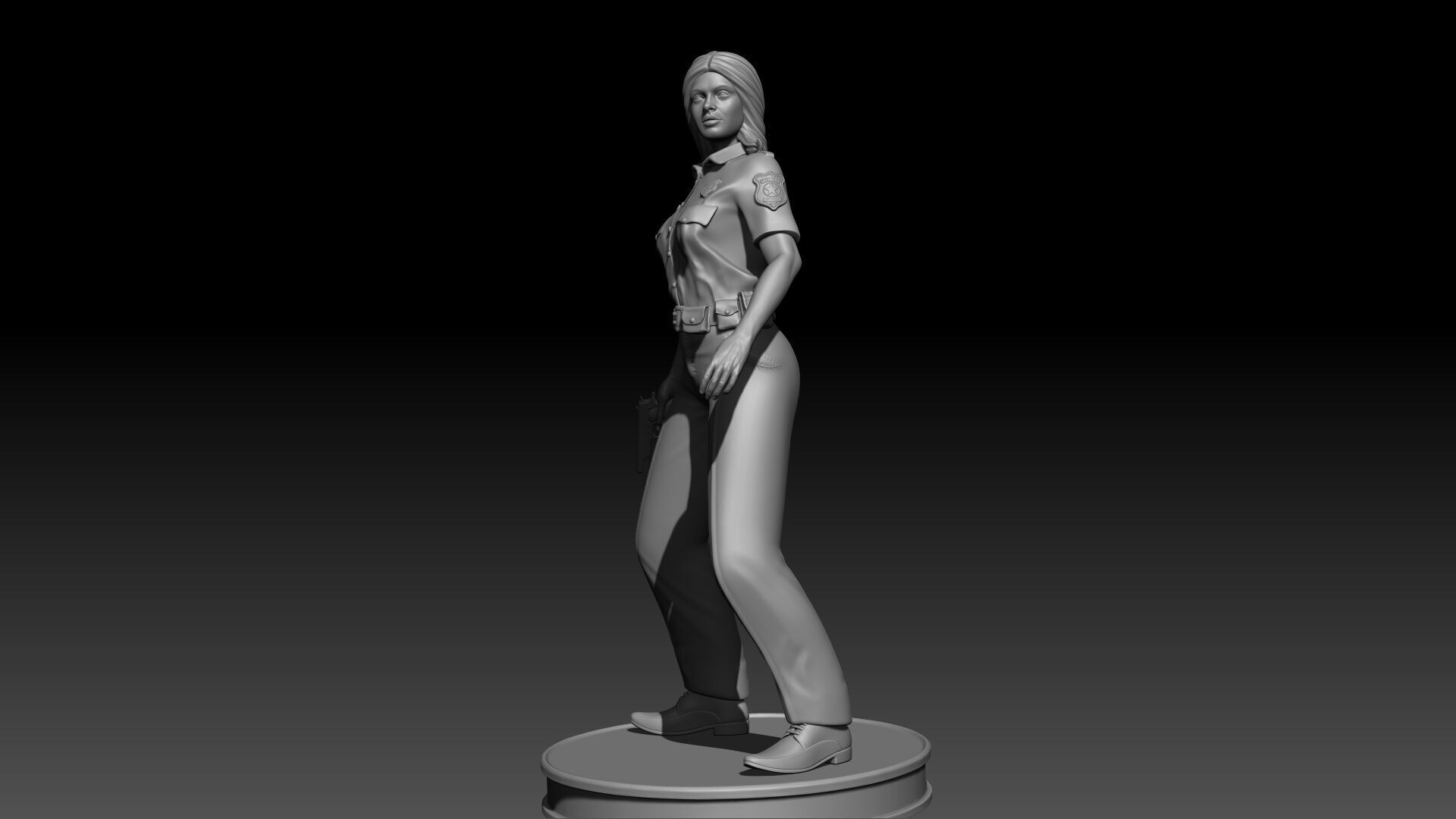  Police Girl for 3d Print 3D print model_13