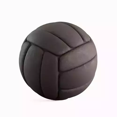 Old Leather Volleyball Ball 06