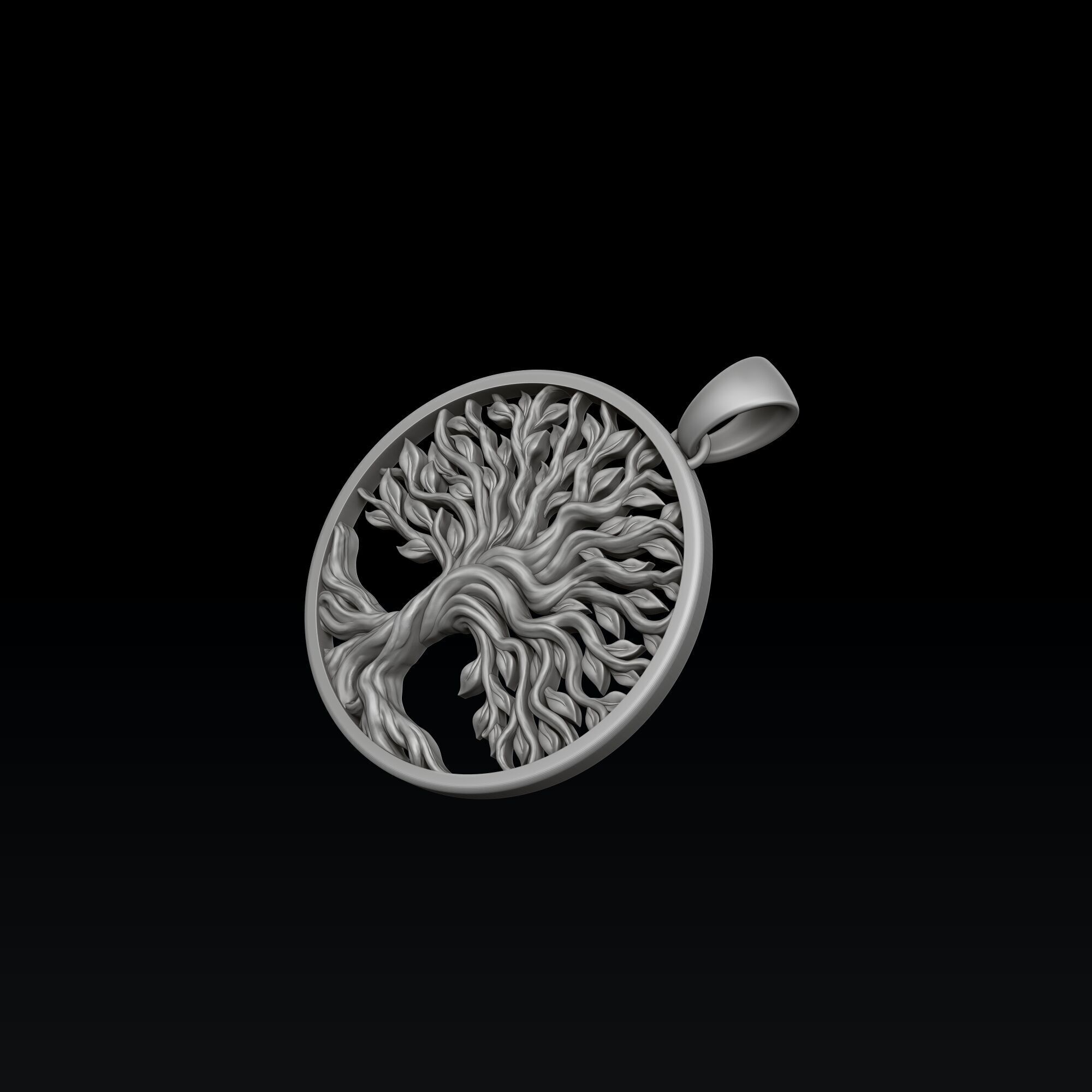 Tree Branches Pendant Ring Collection 3D print model_2