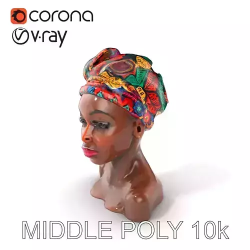 African Kofia Hat Vibrant Patterns model pack