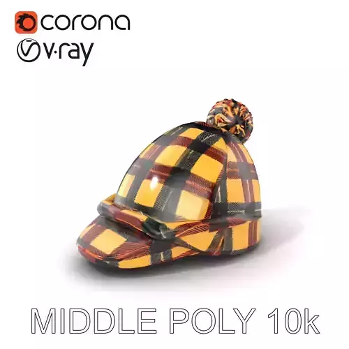 Scottish Tam o Shanter Plaid Hat Model Pack