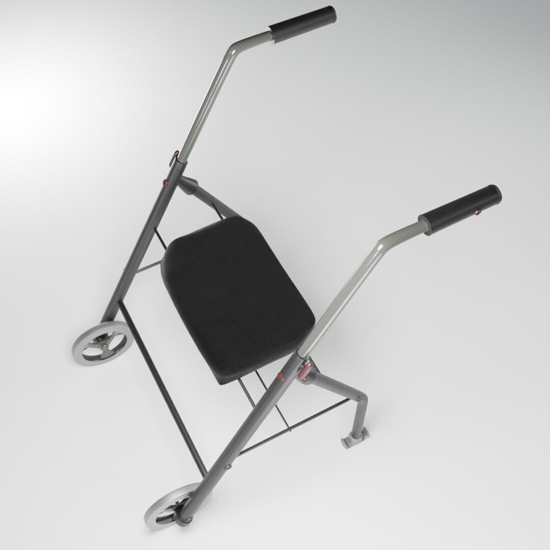 Realistic 3D Wheelchair Model High Quality PBR Textures 3D print model_5