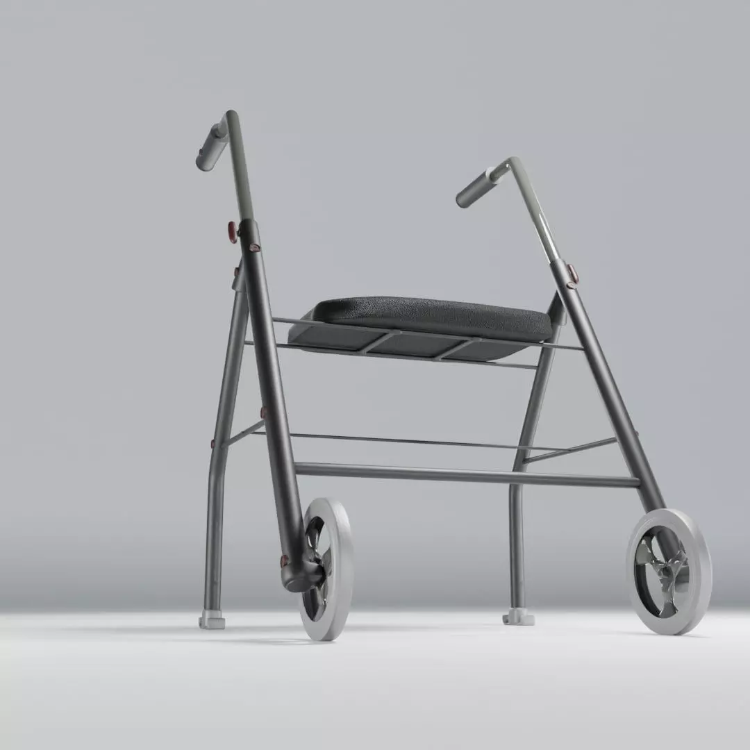 Realistic 3D Wheelchair Model High Quality PBR Textures 3D print model_0