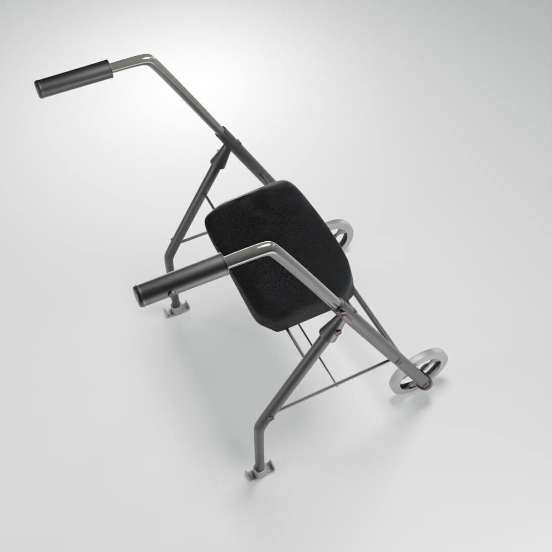 Realistic 3D Wheelchair Model High Quality PBR Textures 3D print model_3