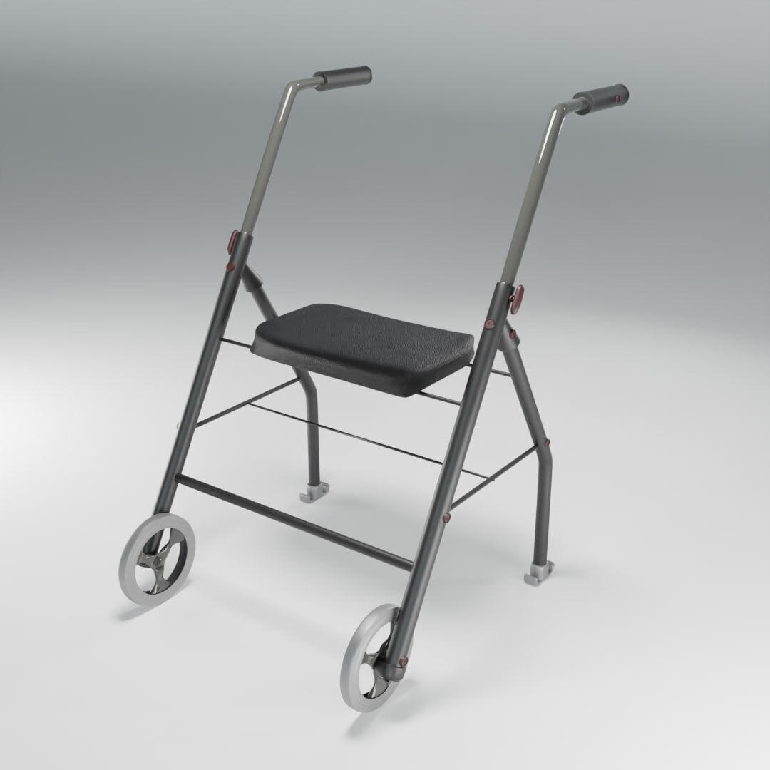 Realistic 3D Wheelchair Model High Quality PBR Textures 3D print model_2