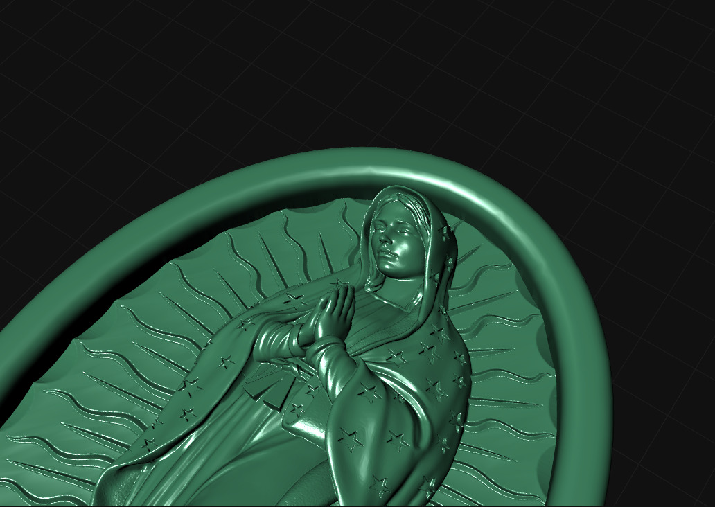 Virgin of Guadalupe 3D print model_4