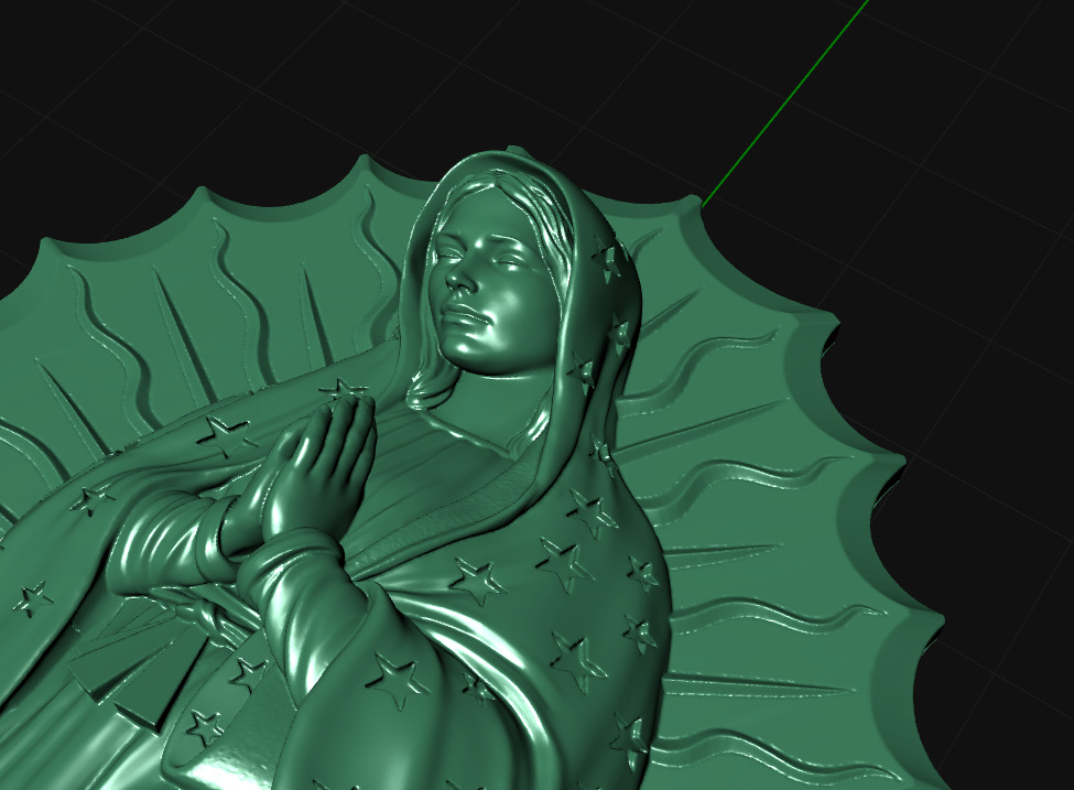 Virgin of Guadalupe 3D print model_3