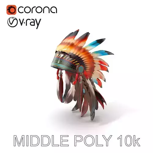 Native American Feathered Headdress model pack