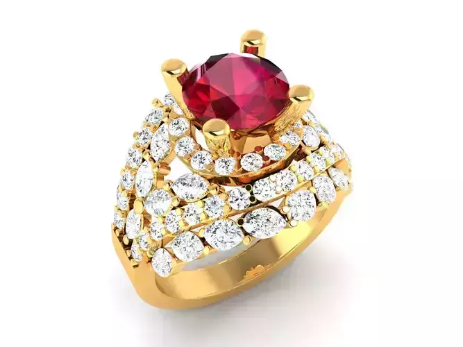 Women Ring  Render 3dm STL OBJ FBX Details