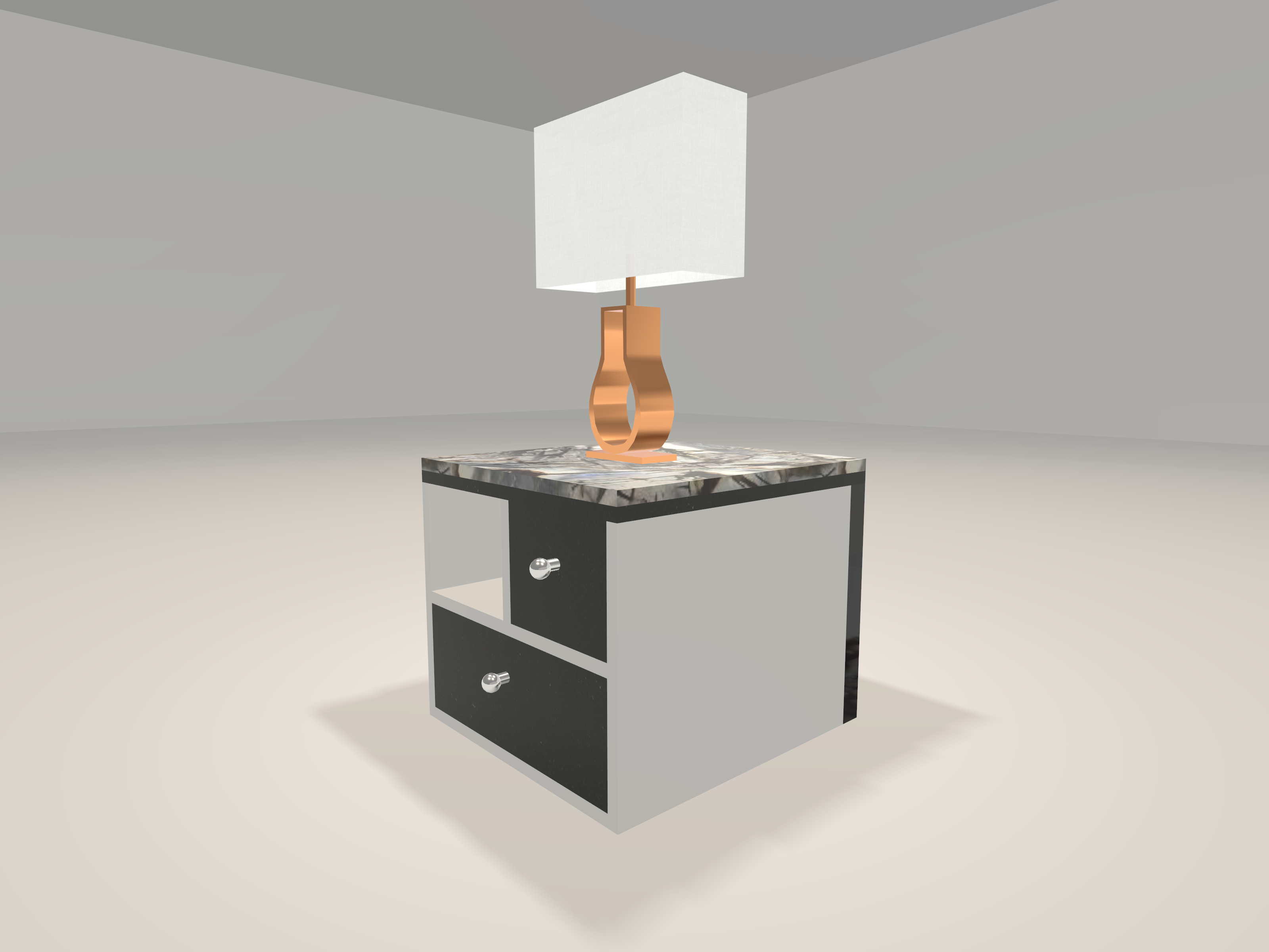 Modern side table 1003 3D print model_3